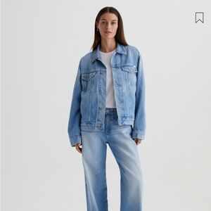 Ag Adriano Goldschmied Ramie Light Blue Denim Jacket